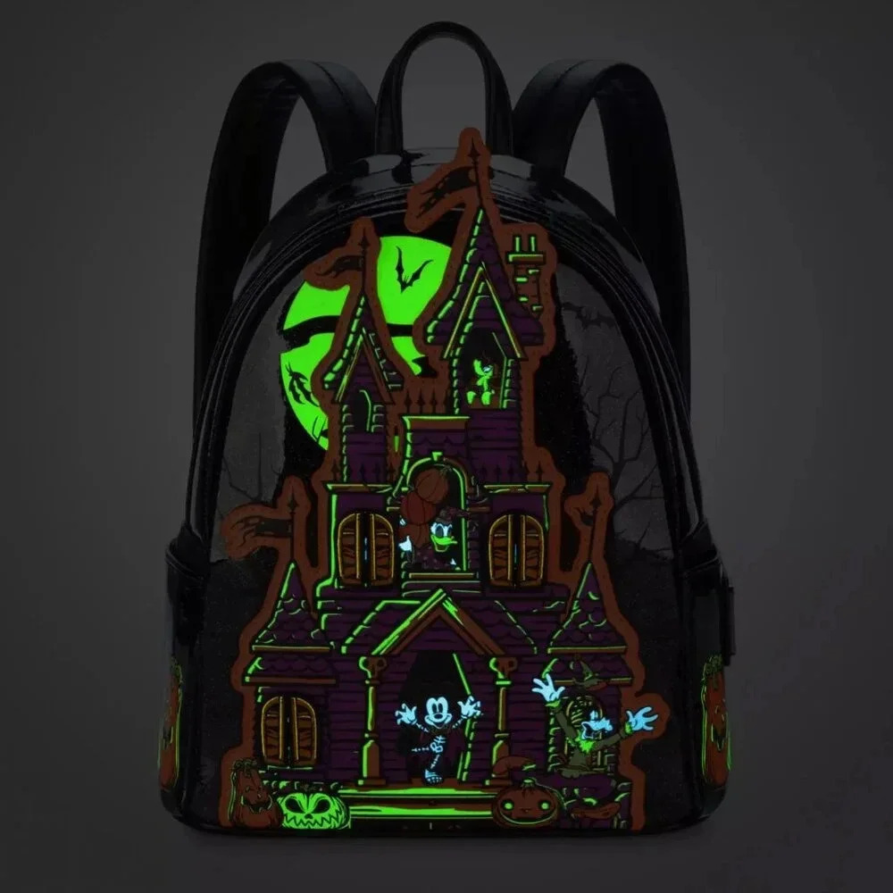 Loungefly Glow in Dark Haunted House Mini Backpack Disney Parks NWT - Picture 4 of 15
